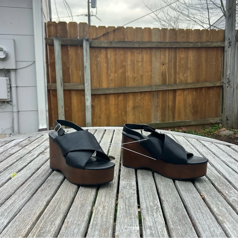 Women's Naomi Wood Wedge Heels with Memory Foam‎ Insole Universal Thread size 11